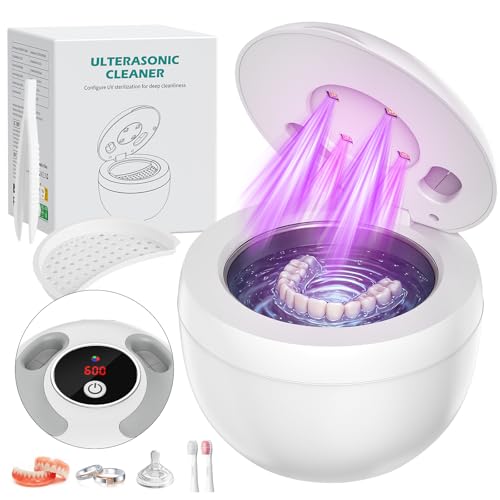 Imagen de Limpiador Ultrasonidos Dental 45000Hz Ultrasonidos Limpieza con Lámpara UV y 4 Modos