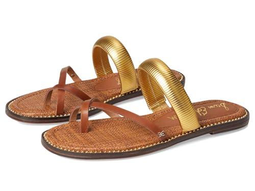 Sam Edelman Women's Tillie Flat Sandal, Cognac, 6