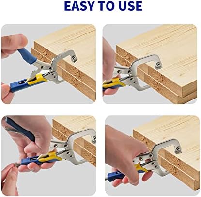 AZKEEGREY 3 Pcs Metal C Clamp,6 inch Welding Clamps Set, Welding Locking C Clamps Face Clamps for Woodwork Adjustable Fastener Quick Release Grip