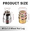 4Pcs M12x1.5 Wheel Nut Lug Alloy Steel Anti Theft Security Lock Tire Anti-Theft Screws for Car Modified Wheel Lock #1