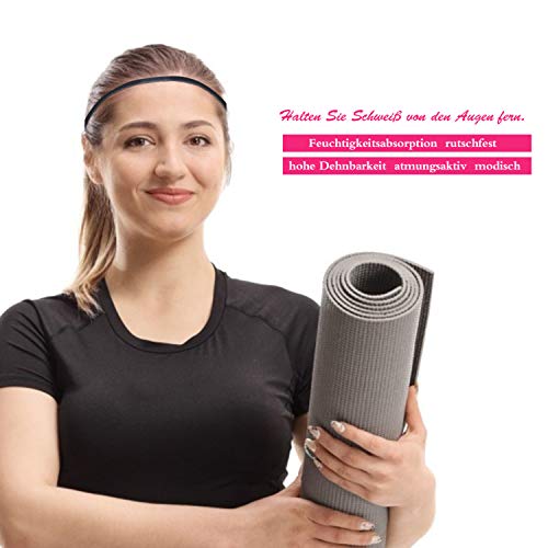 VONKY 4pcs Yoga Elastic Headband Non-Slip Sports Faixa de Cabelo Homens Mulheres da aptidão Tafilete