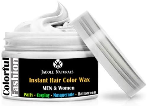 Jadole Naturals Temporary Hair Coloring Wax 120ml Natural Matte Hairstyle Hair Dye - White