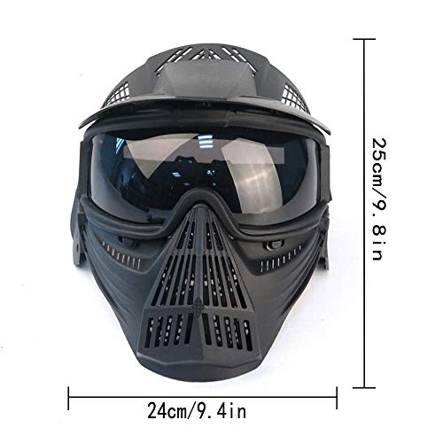 Tactical Mask Airsoft Masks, for Airsoft BB Hunting, CS Game Full Face Tactical Gear, Impact Resistant with Goggles, Motocross Skiing Outdoor Activities by IndependentThose - Image 2
