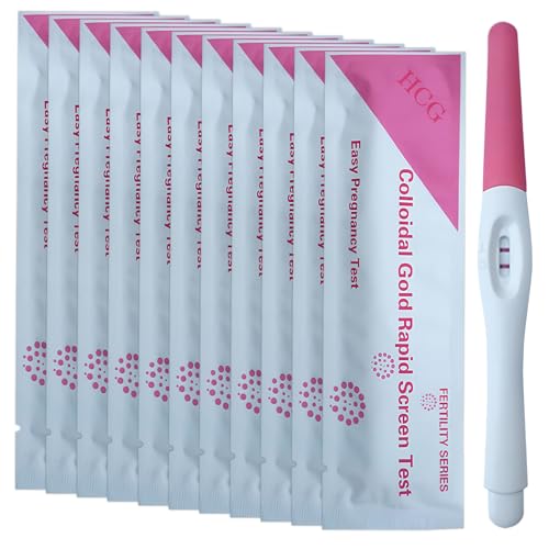 11 Pcs Test de Grossesse Ultra Précoce Test Grossesse Precoce Détection Sensible Résultats Rapides Haute Précision Emballage Individuel Hygiénique Et Sûr Facile à Utiliser Rose