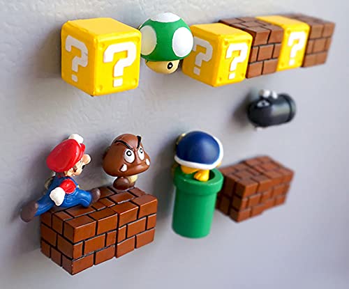 39 Pieces Of 3D Mario Fridge Magnets Sets For Home Room Decor Decorative Refrigerator Fun School Office Whiteboard Christmas Magnet (39Pcs) #TOP3