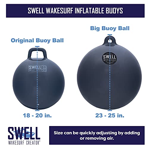 SWELL Wakesurf - Big Bumper Ball 25 Inch Diameter - Inflatable Raft Tie-Up Boat Fender Buoy (Black) by SWELL Wakesurf Creator - Image 4