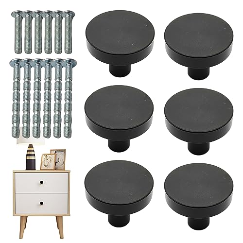 FralnFit Cabinet Knobs Set, 6Pcs Black Handles for Cupboards Matt Black Cupboard Handles - Image 3