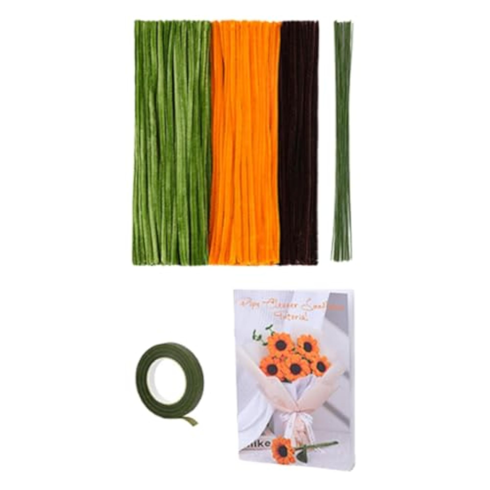 Pipe Cleaner Flowers Craft Kit for Making 5 Sunflowers