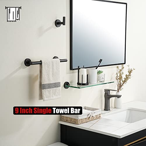 Jqk Oil Rubbed Bronze Towel Bar, 9 Inch 304 Stainless Steel Thicken 0.8Mm Towel Rack Bathroom, Towel Holder Wall Mount, Total Length 12 Inch, Tb110L9-Orb #TOP4