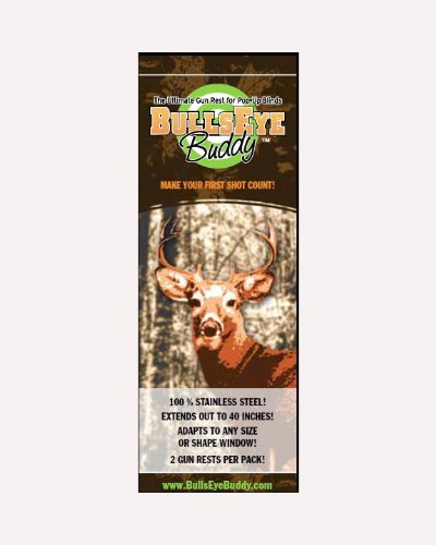 Bullseye Buddy - Window Gun Rest For Pop-Up Blinds. 2 Per Pack, Stainless Steel. Telescopic - Fits Any Make Or Model Blind. #TOP5