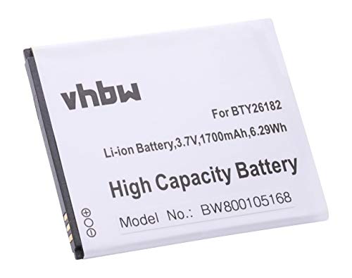 vhbw Batterie 1700mAh pour téléphone Smartphone Portable Wiko Rainbow Lite, Stairway, Bloom, Barry comme BTY26182 BTY26182MOBISTEL/STD