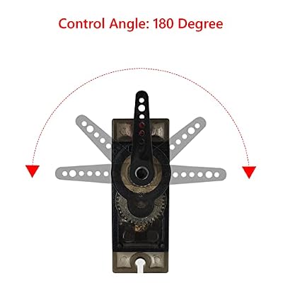 Hosyond 5 Pack MG90S Servo 9G Servo Metal Gear Micro Servo for Arduino Project RC Helicopter Planes Boat Robot Car