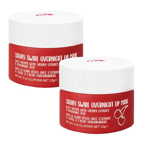 Image of 2 x Sweet Dreams Cherry Overnight Swirl Lip Mask 12g – Cherry Extract & Hyaluronic Acid – For Hydrated, Full Looking & Irresistible Lips - Bundled by Smart Cutie