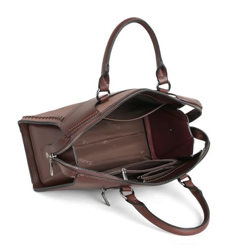 Image of EXOTIC Premium Celeste Tubular Handle Satchel Handbag for Women with Detachable & Adjustable Sling Strap | Spacious Structured Shoulder Bag | Spacious Structured