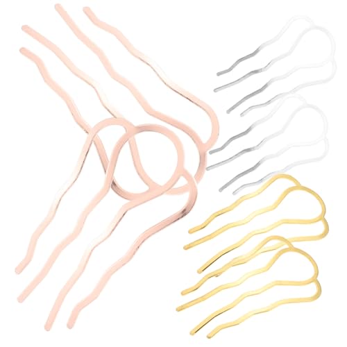 Veemoon Pettini Laterali in Metallo 6 Pezzi Set Pettine per Chioma a 4 Denti Fermagli per Feste e Cerimonie Accessori Leggeri per Acconciature da Donna e Ragazza Bordo Liscio