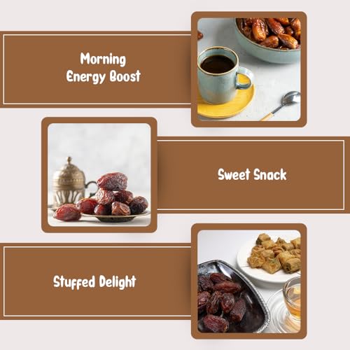 Image of KHARAWALA's Premium Safawi Dates Harvest from Saudi Arabia 500 Grams
