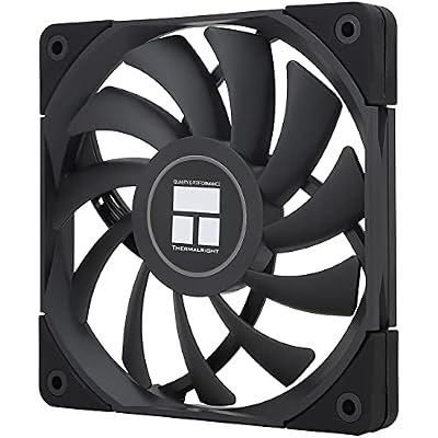 Thermalright C12015B CPU Fan Computer case Fan Quiet 4pin PWM PC Fan,15mm Slimline Cooler Fan,120mm CPU Cooling(Black)