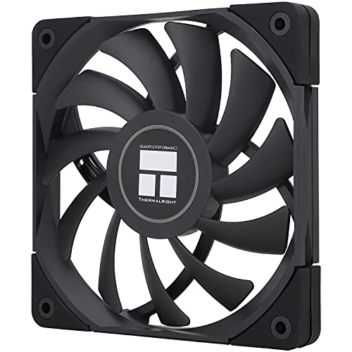Image of Thermalright C12015B CPU Fan Computer case Fan Quiet 4pin PWM PC Fan,15mm Slimline Cooler Fan,120mm CPU Cooling(Black)