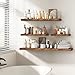 Fun Memories Floating Shelves - 2 Pack 12 Inch Deep Rustic Wooden Wall Shelves - Extra Deeper & Thicker Wall Mounted Storage Shelf for Living Room, Kitchen, Farmhouse - 24