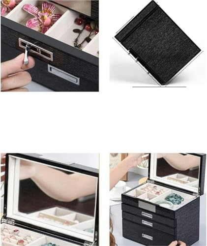 Boîte de rangement de bijoux à compartiments anti-nœuds - 7