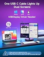 JSAUX FlipGo Pro 15.6" Dual Laptop Screen Extender, 1080P Triple Monitor Display Erweiterung, Bildschirm Erweiterung für Windows/macOS (Treiber erforderlich), EIN-Kabel-Verbindung/Magnetisches Design – Ansicht 6