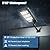 Solar Lights Outdoor Waterproof, 6500K Solar Street Lights Outdoor, LED Solar Flood Lights Dusk to Dawn with Motion Sensor and Remote, Solar Security Lights for Parking Lot, Yard(2 Packs)