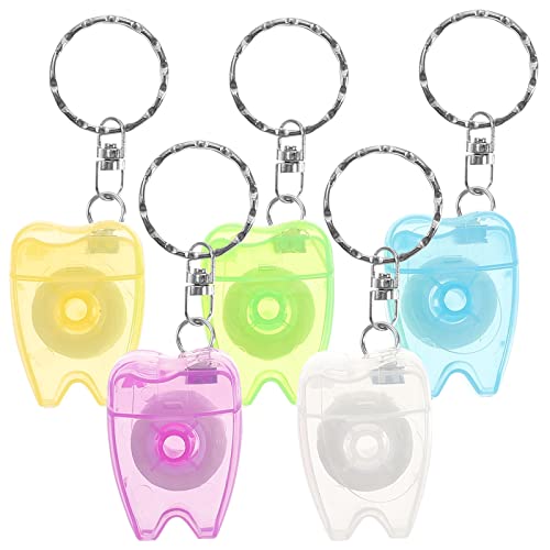 Healifty Dental Floss Mini Box Floss Picks Keychain Dental Floss