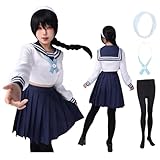 DAZCOS Amanai Riko Cosplay Costume Women's US Size Schoolgirl Uniform with Headwear Tights (Large)