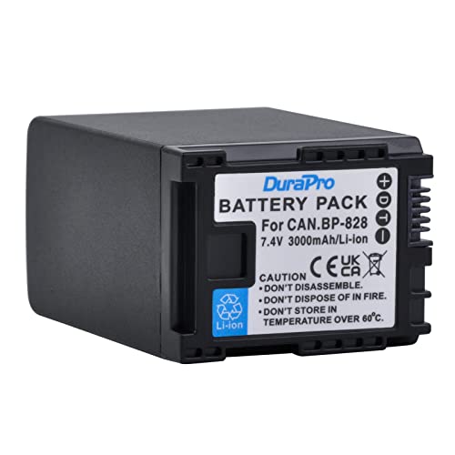 DuraPro 1Pc 3000mAh BP-828 Akku für Canon BP-828 BP-820; Canon VIXIA GX10 HFS30 HF20 HG20 G30 G40 XA20 XA25 HFM300 Camcorders