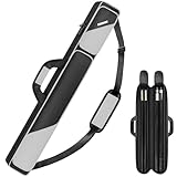 PEKREWS Pool Cue Case, Pool Stick Case 2x2 Holds 2 Sticks with 2 Accessory Zipper Pockets, Sturdy Polyester Pool Cue Carry Bag with Shoulder Strap Handle, Soft Billiard Cue Sling Bag for Men and Women