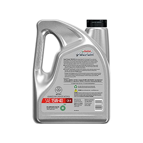 Castrol Vecton 15W-40 Ck-4 Advanced Part Synthetic Diesel Engine Oil, 1 Gallon, Pack Of 3 #TOP2