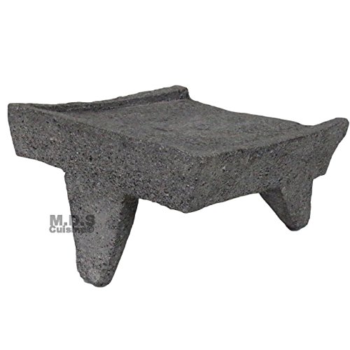 Metate Mortar & Pestle 12" Molcajete Lavastone Aztec Mayan Toltec Volcanic Rock Ancient Traditional Pre-Hispanic Antique Grinding Stone Metlapil Mano … #TOP1
