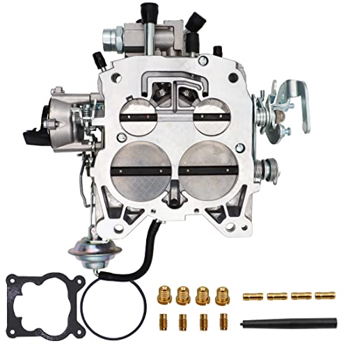 Nenkuten New 4 Barrel Carburetor For 1904R 1906R Rochester Quadrajet 4Mv Carb Fits For Chevy 1980-1989 305-350C.i Engines 1904 1906R Electric Choke 750 Cfm Vacuum Secondary With Gaskets Jets Plugs #TOP5