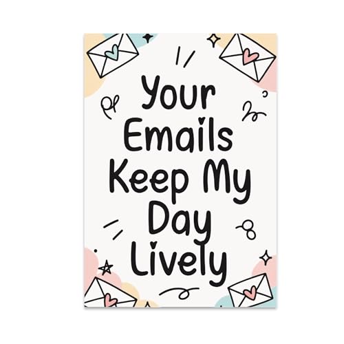 The Dynamic Content Trick That Makes Emails Feel Handwritten 4 Virtual Assistant Office Poster Print - Your Emails Keep My Day Lively - 13x19 - Playful Handwritten Style
