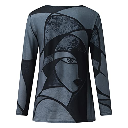 Cotton Tops For Women Summer Women's Autumn And Winter Fashion Top Shirt Clearance Womens Clothing My Account Today 2022 Womens Clothing Grey #TOP2