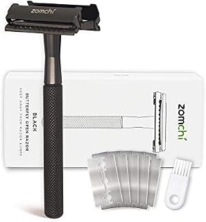Butterfly Open Razors for Men or Women, Safety Razor with 5 Blades, Shaving