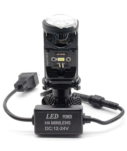 Speed Auto 1 Pcs H4 Mini Led Lense Projector Bike Headlight Light 90 Watt H4 Mini Led Projector Headlights For Scooty And Motorcycle (Black) Speed Auto 1 Pcs H4 Mini Led Lense Projector Bike Headlight Light 90 Watt H4 Mini Led Projector Headlights For Scooty And Motorcycle (Black)