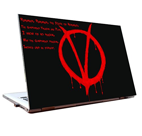 Tamatina Laptop Skins 14 inch - V for Vendetta - Anonymous - Movie Skins - HD Quality