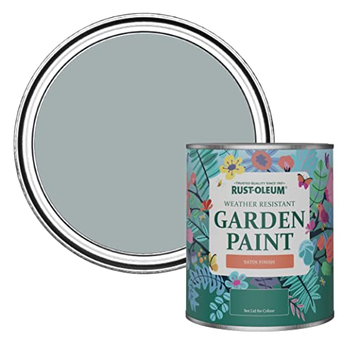 Rust-Oleum Grey Mould-Resistant Garden Paint In Satin Finish - Mineral Grey 750ml