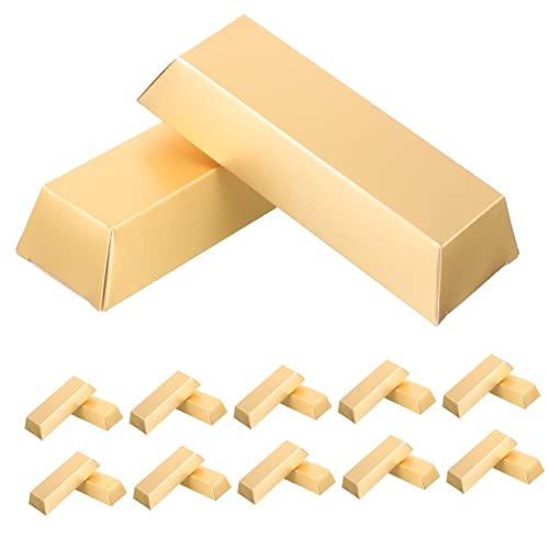 INOOMP 120 Peças Caixa De Presente Em Forma De Tijolo Dourado Temporada De Formatura Papel De Tijolo