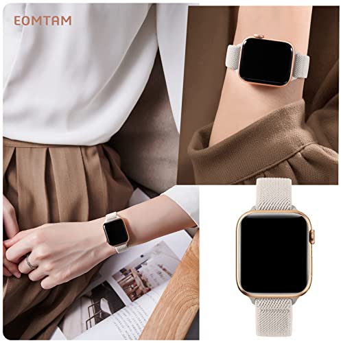 Eomtam 6 Pack Slim Stretchy Compatible For Apple Watch Band 38Mm 40Mm 41Mm 42Mm 44Mm 45Mm Women,Lady Nylon Thin Elastics Wristbands Solo Loop Straps For Iwatch Series 8 7 6 Se 5 4 3(38,C1) #TOP5