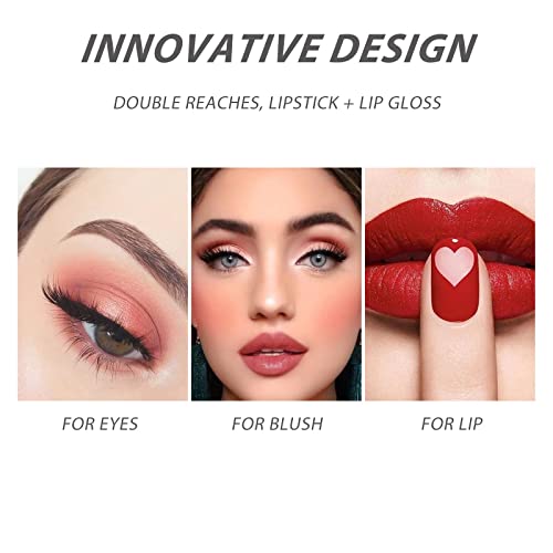 Kuailego Rose Gold 2 In 1 Matte Lipstick & Liquid Lipstick, Matte Finish, Nude, Full Color Lipstick, Long Lasting Waterproof Velvet Lip Gloss (01)… #TOP2