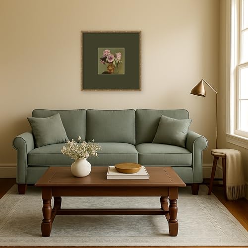 Kate and Laurel Framed Wall Art Print Peonies and Flower Vase by Nostalgia Prints, 25 x 25, Belvedere Bronze Frame, Traditional, Still Life Art for Wall Decor by Kate and Laurel - Used condition - Image 9