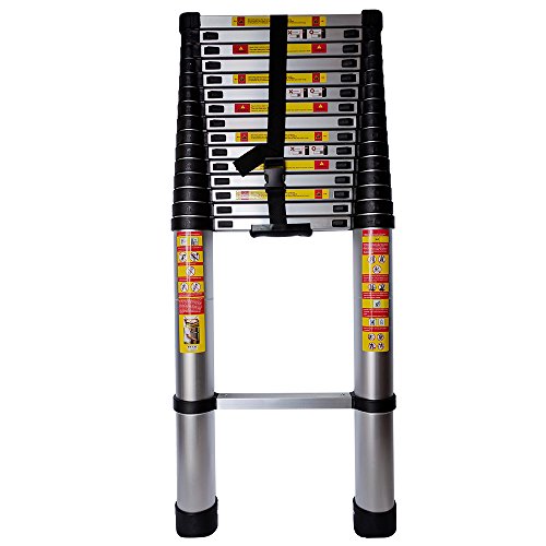 Fkstyle 伸縮はしご　6.2m　アルミ製 14段階調節可能 コンパクト111.5cmコンパクト　持ち運び便利　16.5kg ハシゴ 梯子 作業用 (6.2m)