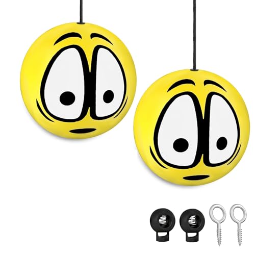 Lxsloet 2 Sets Double Garage Parking Aids, Garage Accessories, Parking Assistant Kit Includes a Retracting Ball Sensor Assist Solution, Car Tools Garage Parking Indicator for Most Vehicles (Eyes)