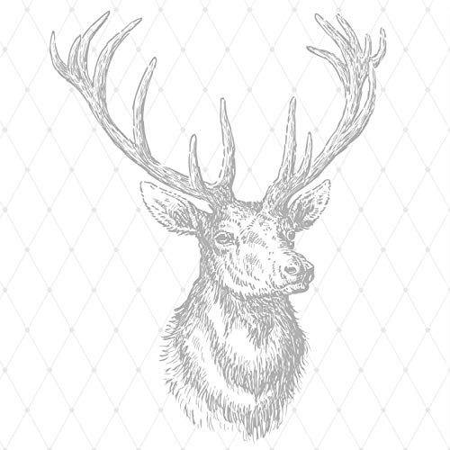 20 servilletas elegantes de ciervo plateado/animales/caza/Navidad 33 x 33 cm Cover