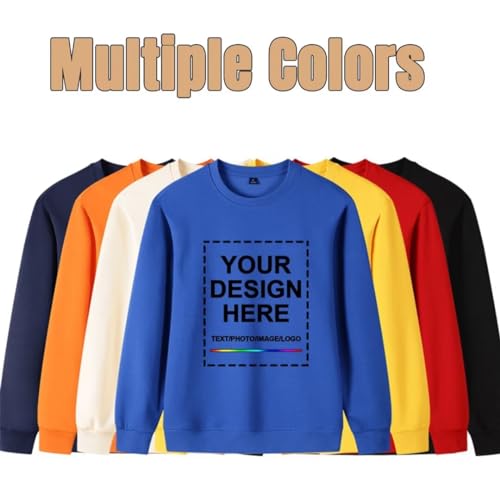Custom Sweatshirt for Men Women Cotton Personalized Crewneck Sweatshirts Unisex Front/Back Print4