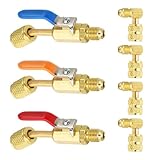 Ball Valves Size: 1/4 Inch SAE; Maximum Working Pressure: 800 psi (55 bar); Minimum Burst Pressure: 4000 psi (276 bar); Packing List: 3 x Angled Ball Valves + 4 x Right Angle Adapters Advantage: Crafted from durable brass, these adapters offer superi...