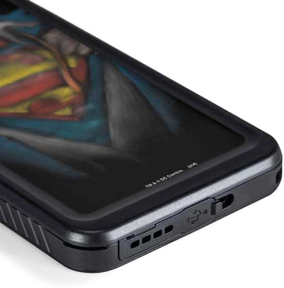 Skinit Waterproof Phone Case Compatible with Galaxy S24 Plus - Officially Licensed DC Comics Superman Pastel Art Design