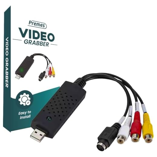 Innovaland USB-Video-Grabber – Videoaufnahmekarte für Windows 2000/XP/Vista/7/10 – Videorekorder und VHS-Player – Digitalisiert Camcorder- und DVD-Aufnahmen – VHS-zu-Digital-Konverter
